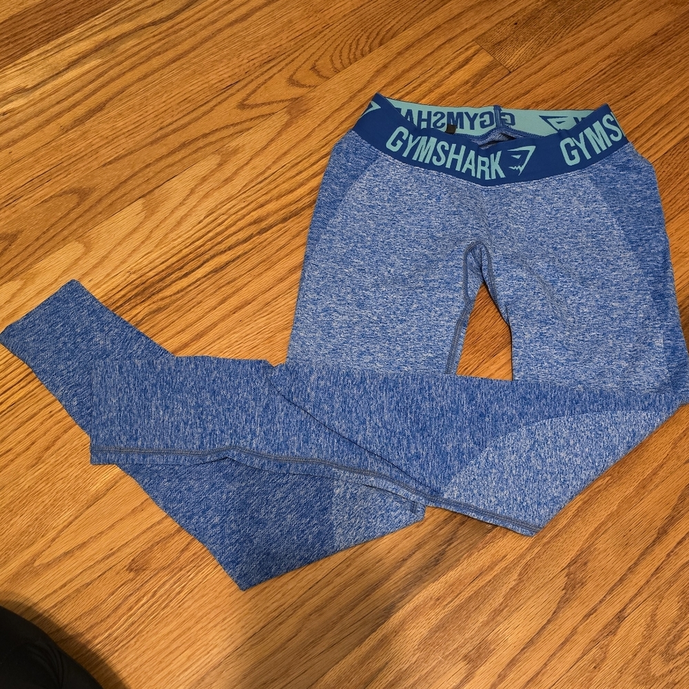Gymshark Blue Leggings Seamless Moisture-Wicking